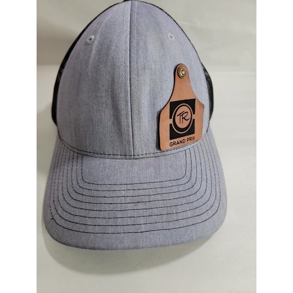 TR Grand Prix gray black Trucker snap back hat‎ cap - Picture 1 of 8